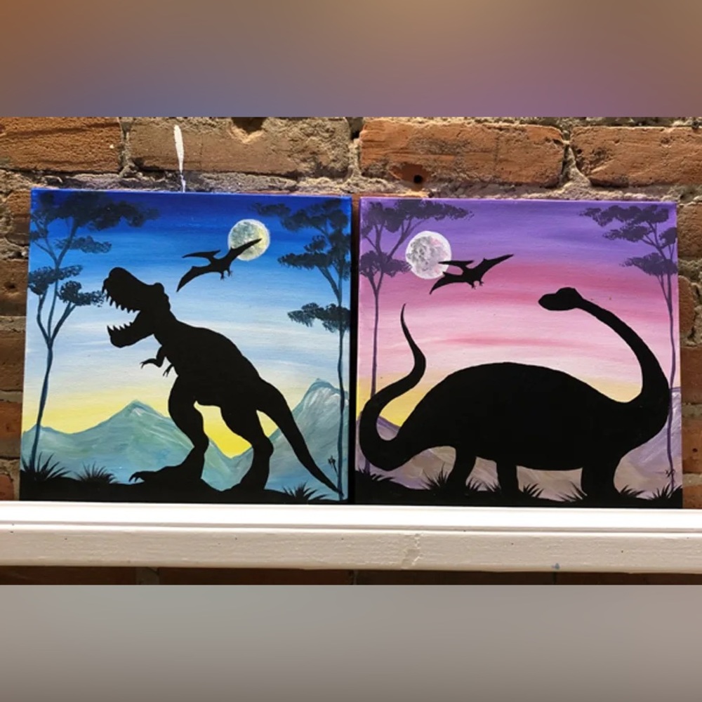 Fun Dino painting set! Hand painted